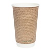 ProChef Gobelets boissons chaudes double paroi compostables Vegware 455 ml | 135 x 89mm (lot de 400)