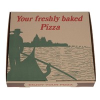 Boîtes à pizza imprimées en papier carton compostables | 46 x 311 x 311mm (lot de 100)