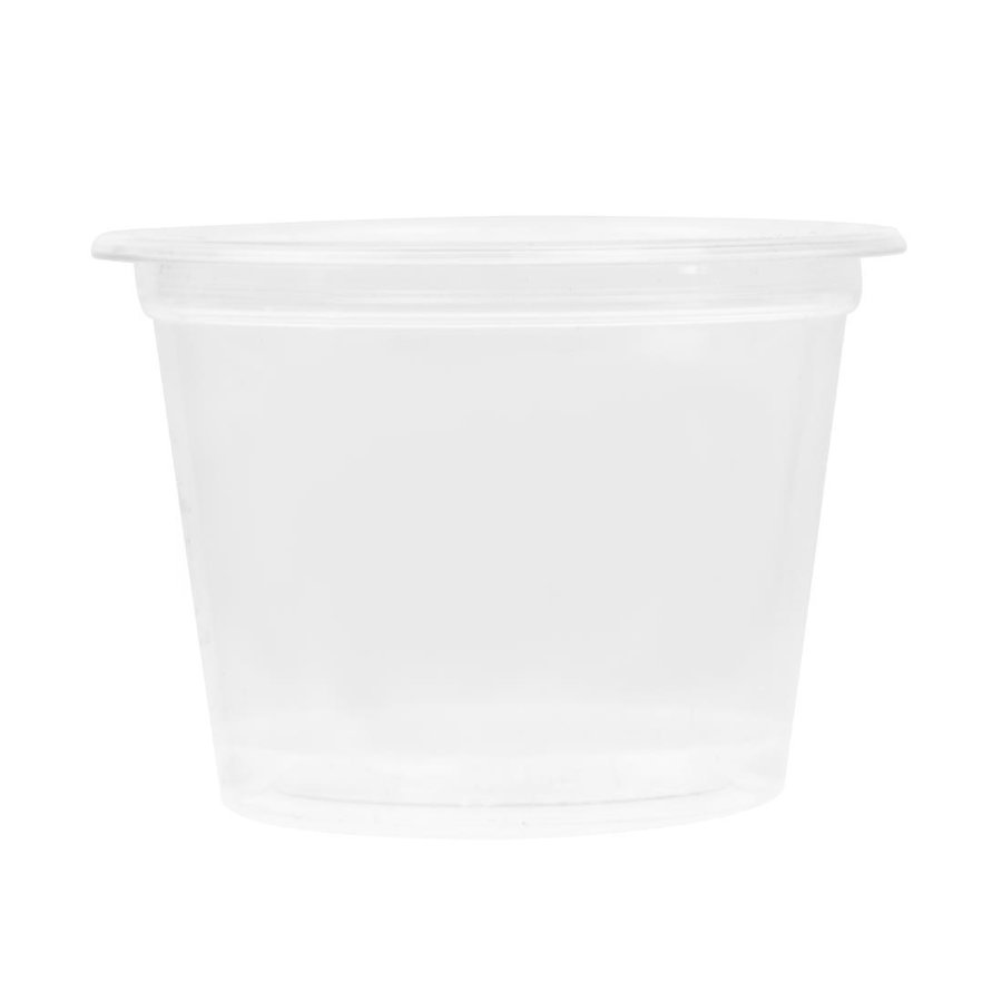 Pots à sauce en PLA compostables Vegware 28ml | 35 x 45 mm | convient pour CP395 (x5000)