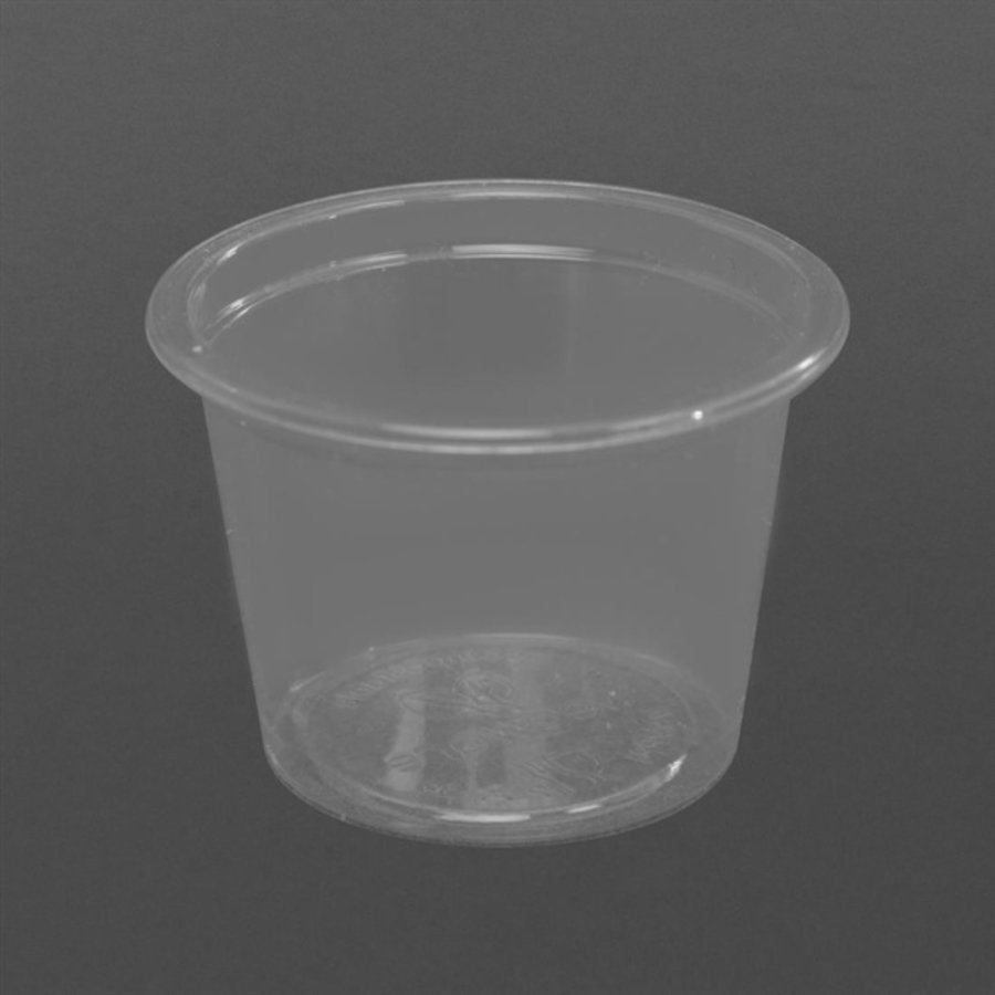 Pots à sauce en PLA compostables Vegware 28ml | 35 x 45 mm | convient pour CP395 (x5000)