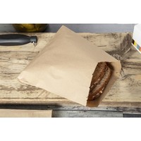 Sachets sandwich compostables en kraft recyclé Vegware | 216 x 216mm (lot de 1000)