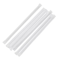 Pailles flexibles compostables en papier emballées individuellement Fiesta Compostable noires | 210 x 6mm (lot de 250)