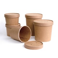 Pots à soupe compostables en PLA Fiesta Compostable 118 mm - 73,8 cl | convient pour FB556 (lot de 500)