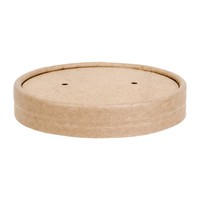 Couvercles en papier pour pots à soupe Fiesta Compostable 118mm | convient pour FB166 et FB168 (lot de 500)