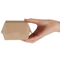Petites boîtes burger en carton kraft compostables 70 x 108 x 108mm (lot de 250)