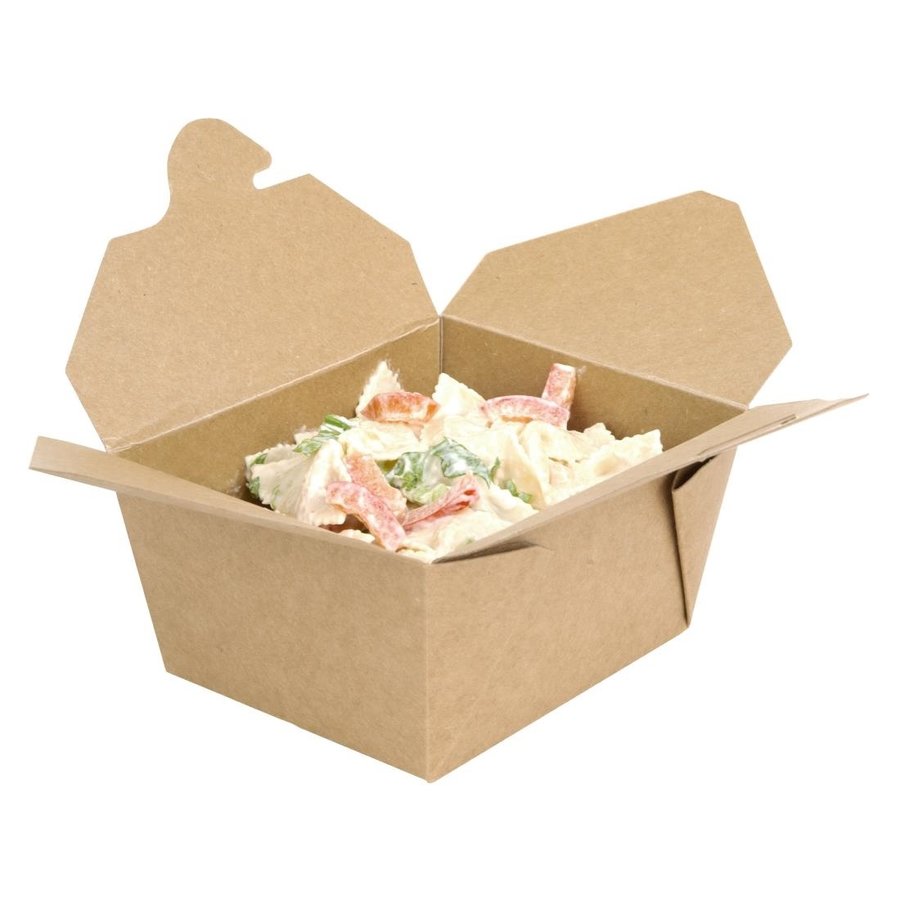 Boîtes alimentaires en carton compostables 600ml | 65 x 112 x 91mm(lot de 200)