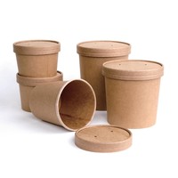 Pots à soupe compostables en PLA Fiesta Compostable 910ml | 132 x 118 mm | convient pour FB557   (lot de 500)