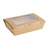 ProChef Boîtes salade en PLA et papier avec fenêtre PET 700ml | 45 x 120 x 172mm (lot de 200)