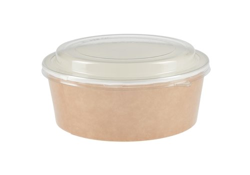  ProChef Pots alimentaires kraft recyclables avec couvercles Colpac 1300ml | 68mm (lot de 150) 