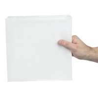 Sachets plats blancs compostables en papier recyclé Vegware | 254 x 254mm (Lot de 1000)