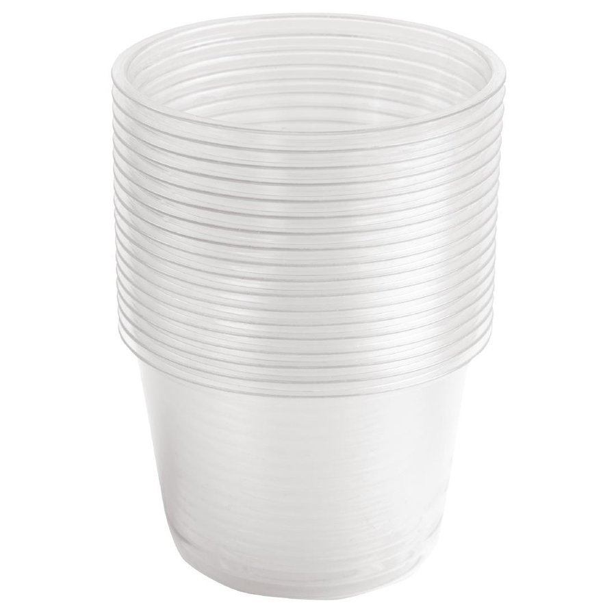 Pots à sauce froide en PLA transparent Vegware 118 ml | 48 mm | convient pour GK104   (lot de 2000)