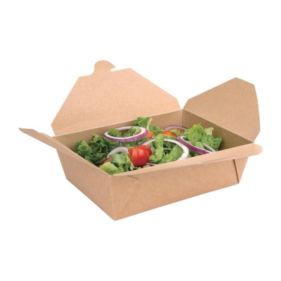 Boîtes repas en carton Fiesta Recyclable | 65 x 197 x 140mm (lot de 200)