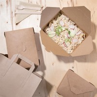 Boîtes repas en carton Fiesta Recyclable | 65 x 197 x 140mm (lot de 200)