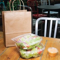 Barquettes à salade avec couvercle compostables en PLA Fiesta Green 682ml | 45.5 x 160.5 x 187mm ( lot de 200)