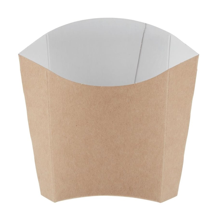 Etuis à frites moyens kraft compostables Colpac | 110 x 82 x 48mm (lot de 1000)