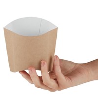 Etuis à frites moyens kraft compostables Colpac | 110 x 82 x 48mm (lot de 1000)