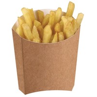 Etuis à frites moyens kraft compostables Colpac | 110 x 82 x 48mm (lot de 1000)