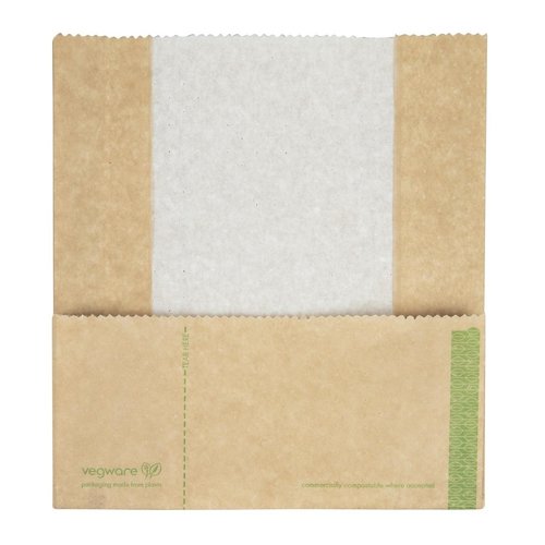  ProChef Sachets panini kraft compostables Vegware | 230 x  51 x 203mm (lot de 500) 