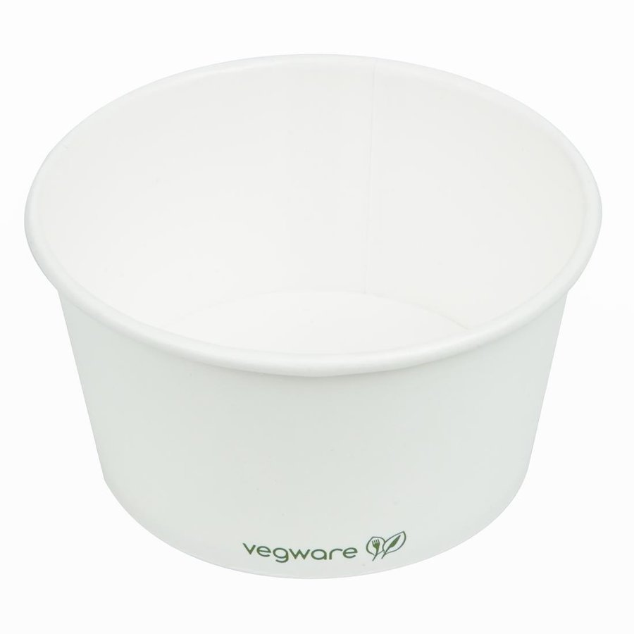 Bols à soupe / glace compostables en papier Vegware 350ml | convient pour GH168 et GF048 (lot de 500)