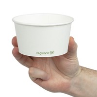 Bols à soupe / glace compostables en papier Vegware 350ml | convient pour GH168 et GF048 (lot de 500)