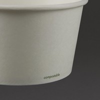 Bols à soupe / glace compostables en papier Vegware 350ml | convient pour GH168 et GF048 (lot de 500)