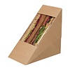 ProChef Boîtes sandwich kraft compostables avec fenêtre acétate Colpac Zest (lot de 500)