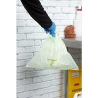 Petits sacs poubelle compostables en PLA Jantex 10L | 406 x 457 mm (lot de 24)