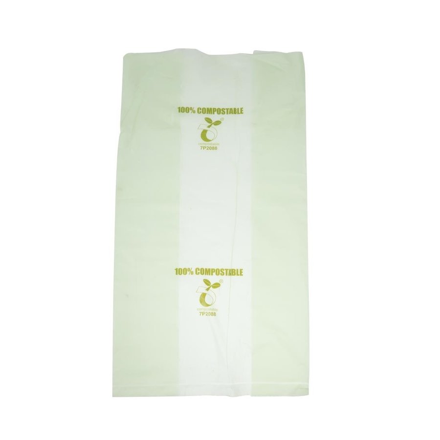 Petits sacs poubelle compostables en PLA Jantex 10L | 406 x 457 mm (lot de 24)