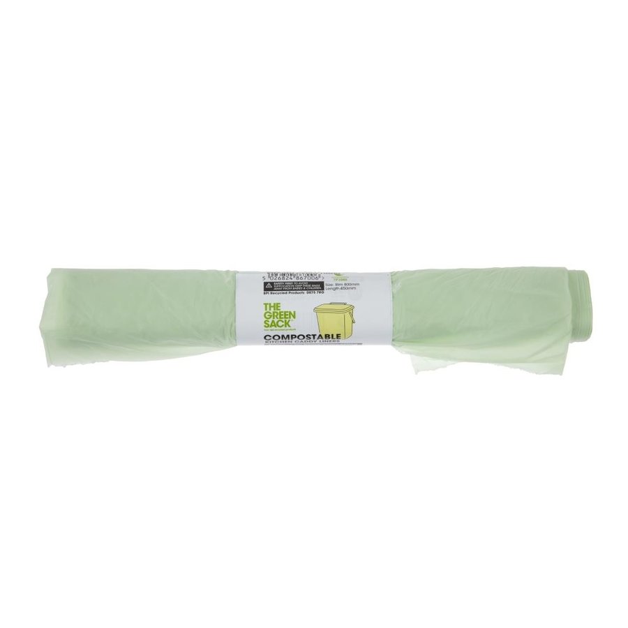 Petits sacs poubelle compostables en PLA Jantex 10L | 406 x 457 mm (lot de 24)