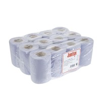 Mini bobines bleues en papier à alimentation centrale 1 pli Jantex | 120m x 180mm (lot de 12)