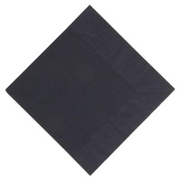 Serviettes  noires compostables 3 plis 33 x 33 cm