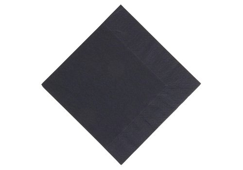  ProChef Serviettes  noires compostables 3 plis 33 x 33 cm 