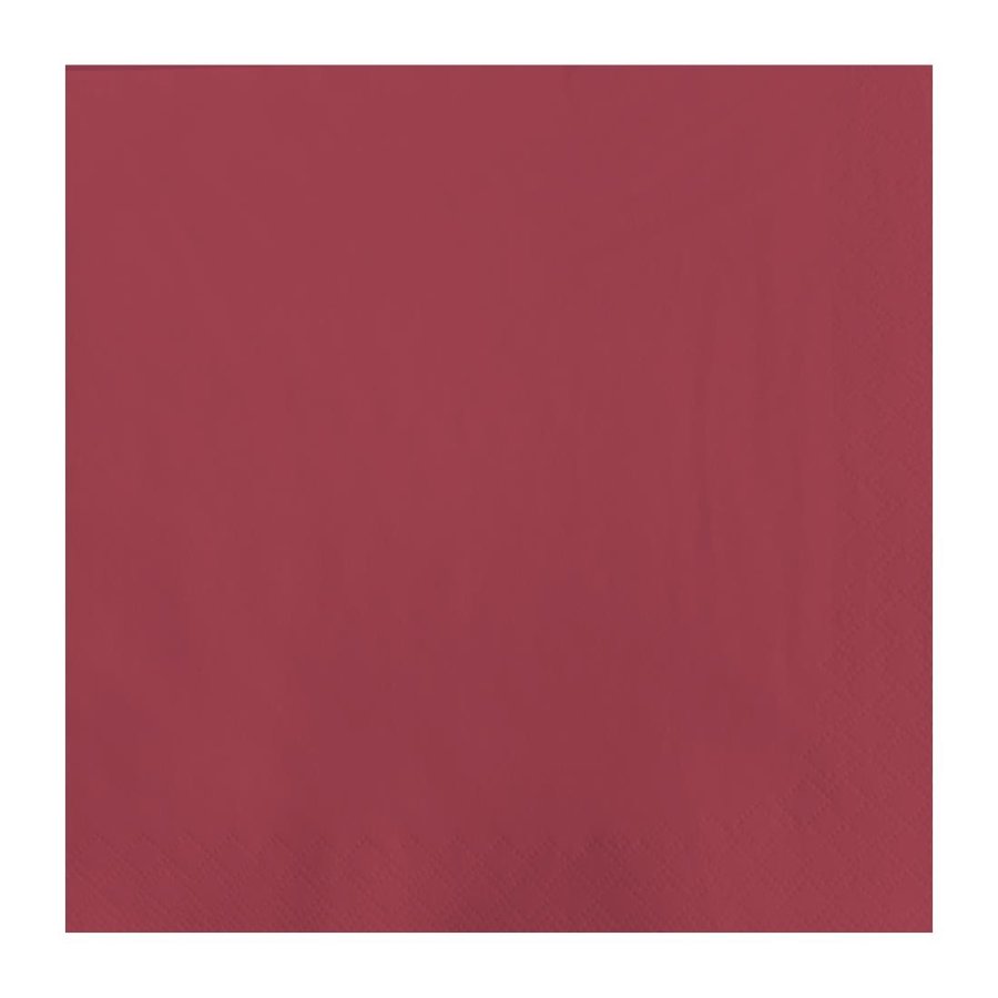 Serviettes de table en papier 2 plis rouge