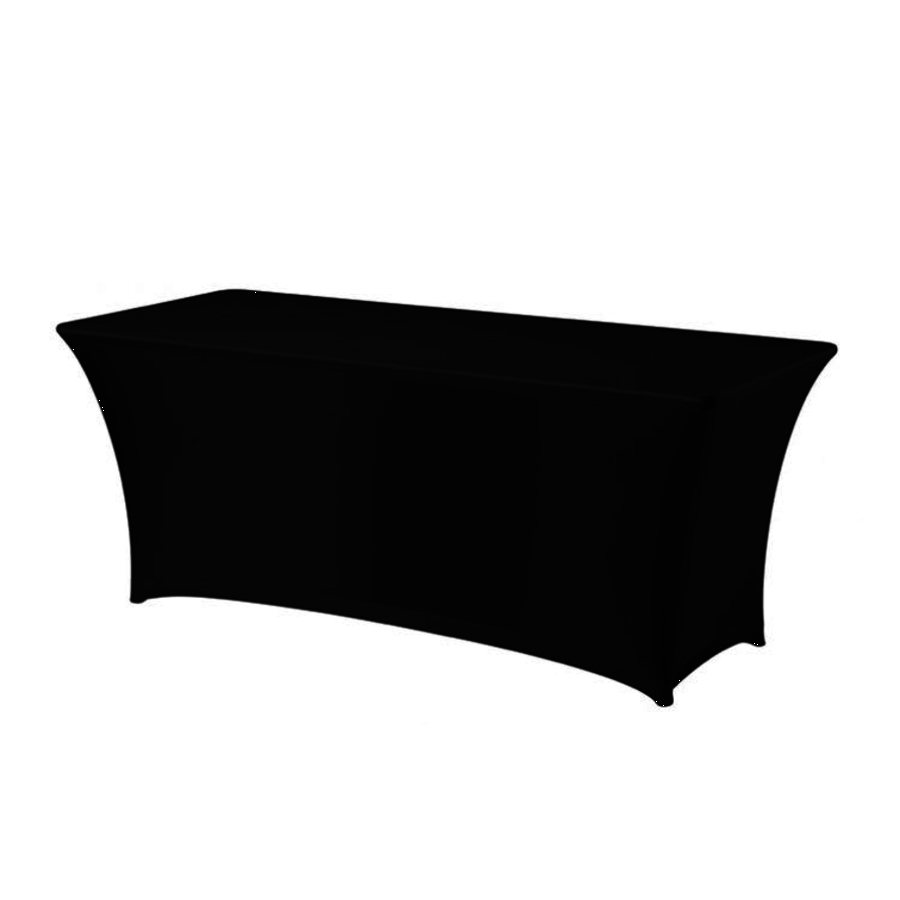Housse de table Nancy noire en polyester | 183 x 76 x 73cm