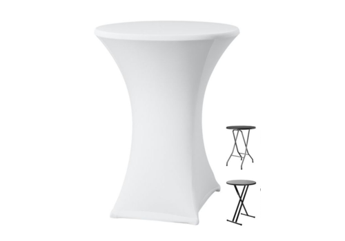  ProChef Housse de table extensible Paris de diametre 80-85cm blanc 