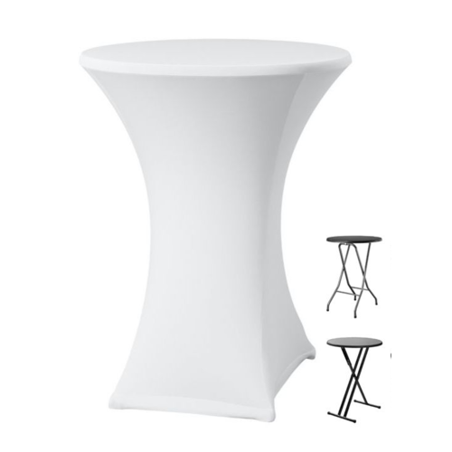  ProChef Housse de table extensible Paris de diametre 80-85cm blanc 