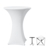 ProChef Housse de table  Paris de 70cm de diamètre blanche en polyester