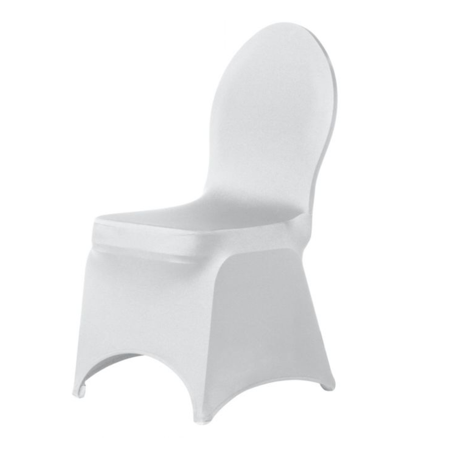 Housse de chaise Madrid blanche en polyester