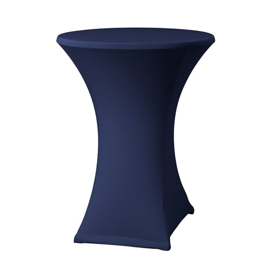 Housse de table  Paris de 80-85cm de diamètre navy en polyester