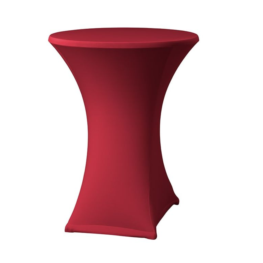 Housse de table  Paris de 80-85cm de diamètre bordeaux en polyester