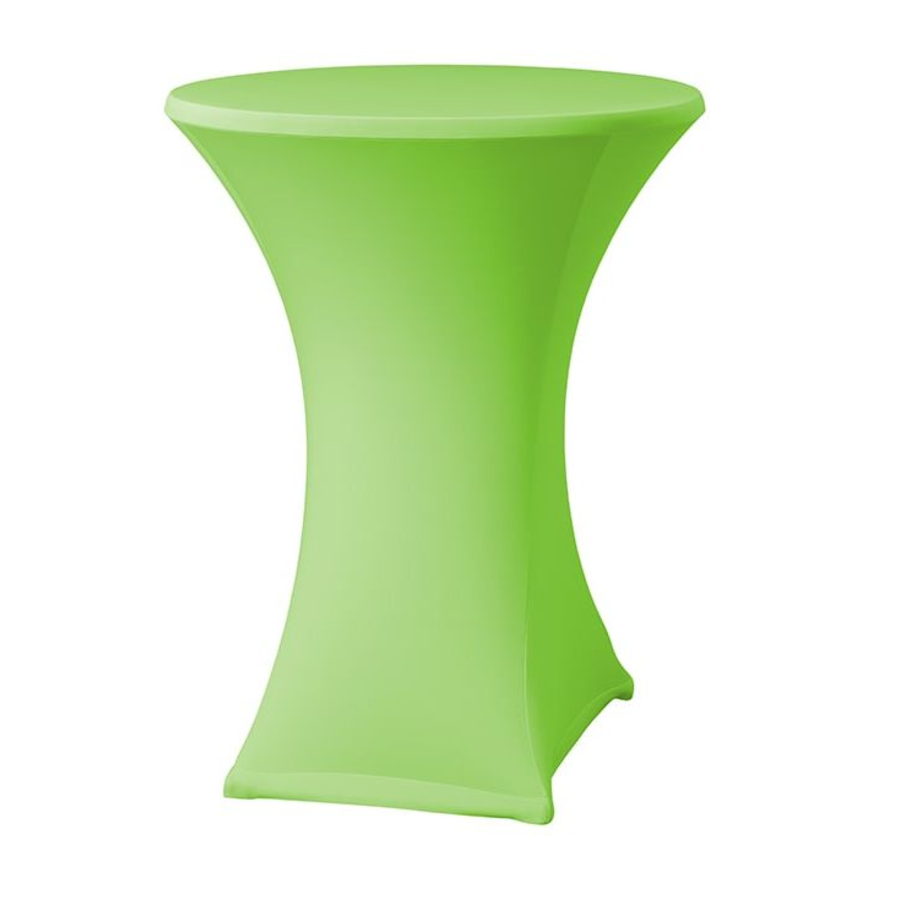 Housse de table Paris pour table haute de 80-85cm de diamètre vert pomme en polyester