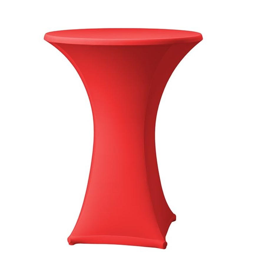 Housse de table  Paris de 80-85cm de diamètre rouge en polyester