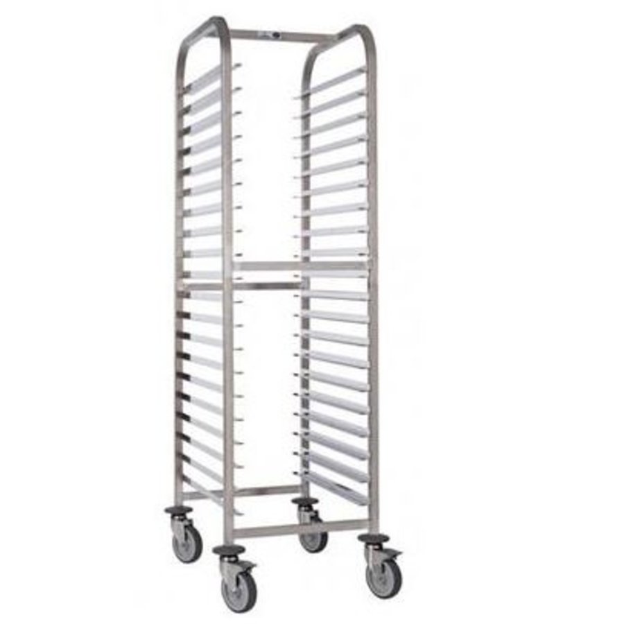 Chariot pour casier en inox / 20 niveaux / L-585xP-675mm