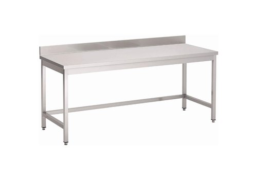 ProChef Table inox avec dosseret 160Lx70Px85Hcm 