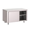 ProChef Table armoire inox avec portes coulissantes  200Lx70Px88Hcm