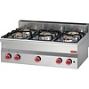 ProChef Fourneau de gaz gris à poser 5 feux 15,5kW 28Hx90Lx60Pcm