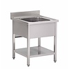 ProChef Plonge en inox avec étagère basse bac 70Lx70Px85Hcm