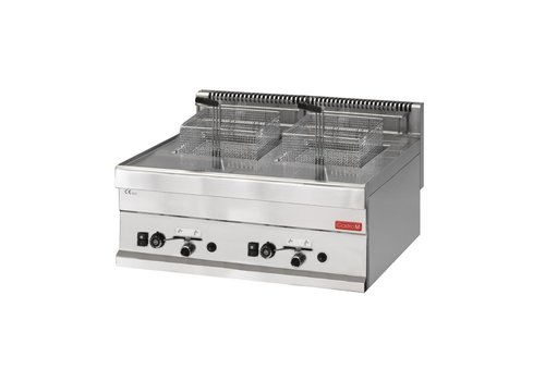  ProChef Friteuse à  gaz  2x 8L 12.6kW 28Hx70Lx65Pcm 