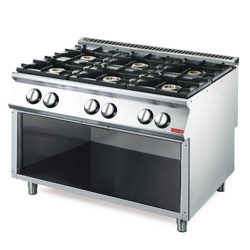  ProChef Fourneau gaz 6 feux vifs 25,8 kW 85x120x77cm 