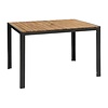 ProChef table rectangulaire en acier et acacia Bolero 74(H)x120x80cm